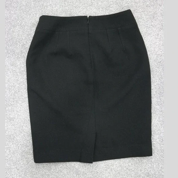 Loft Petite, 00P, High Waisted, Above the Knee, Black, Pencil Skirt - Picture 3 of 4
